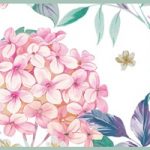 Cenefa decorativa floral |Flor grande pétalos rosas