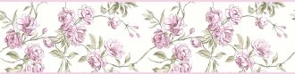 Cenefa decorativa floral |Ramas borde rosa-Floral
