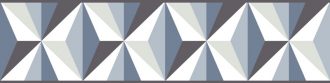 Cenefa decorativa geométrica |Prisma gris-Geométrico