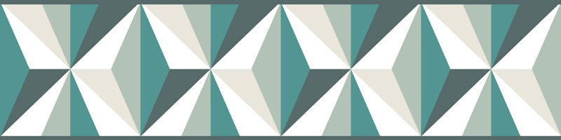 Cenefa decorativa geométrica |Prisma verde-Geométrico