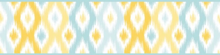 Cenefa decorativa geométrica |Rombos azul y amarillo-Geométrico