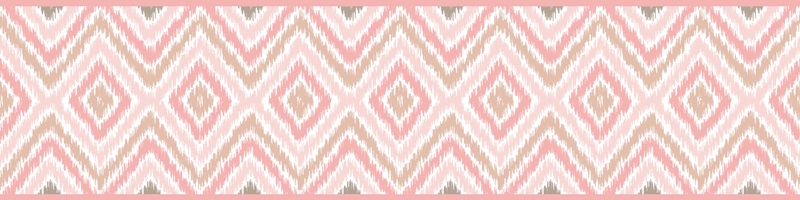 Cenefa decorativa geométrica |Rombos rosa y marrón-Geométrico