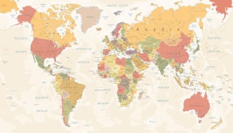 Fotomural Premium Mapa-Premium