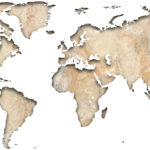 Vinilo Mapa del Mundo en Piedra