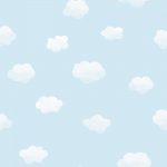 Papel Infantil con nubles y fondo azul