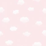 Papel Infantil con nubles y fondo rosa