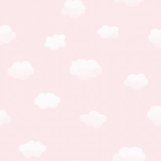 Papel Infantil con nubles y fondo rosa-10