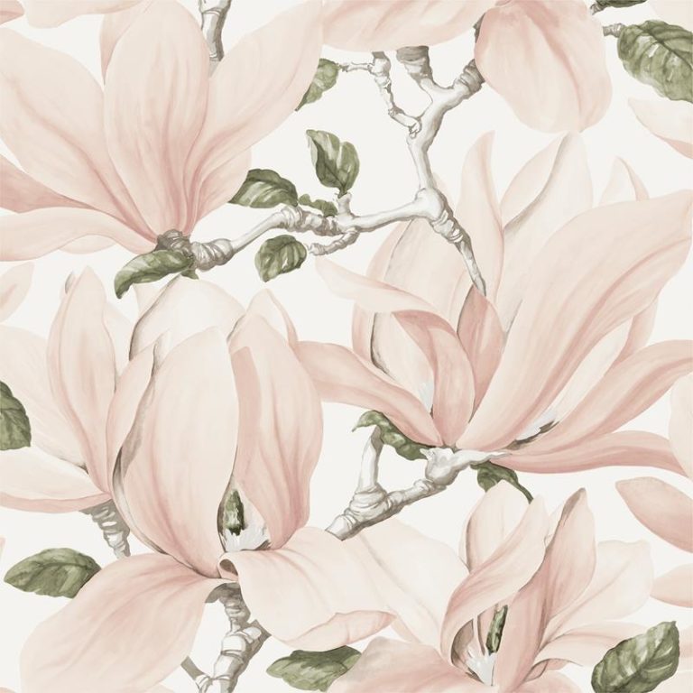 Papel Pintado floral rosa-10