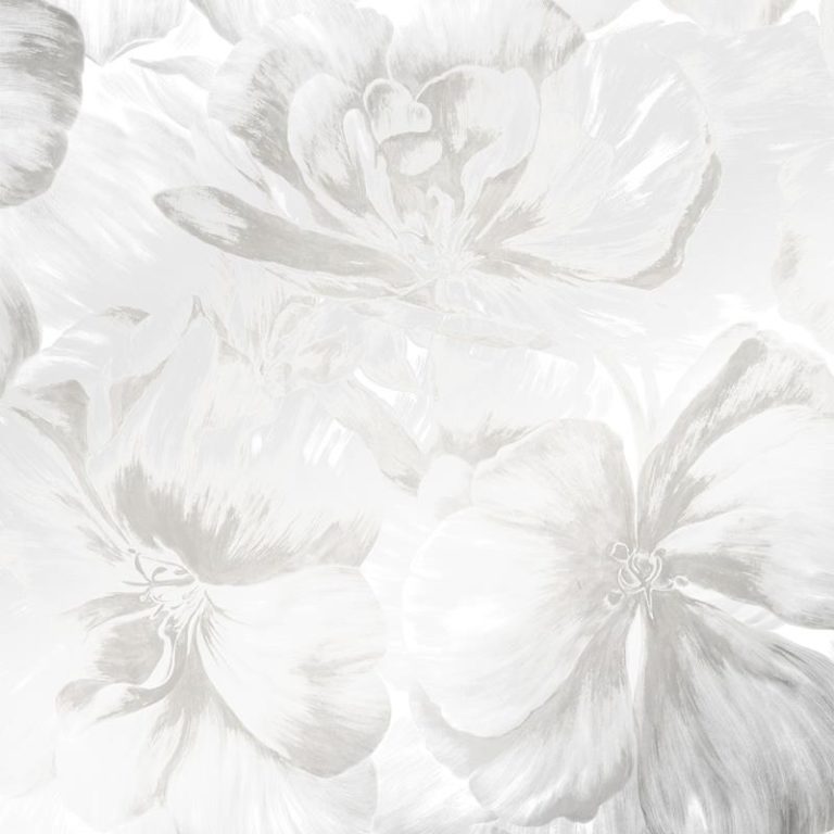 Papel Pintado flores Blancas-10