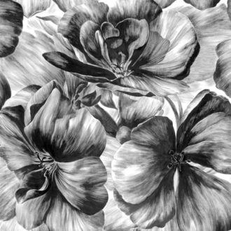 Papel Pintado flores Negras-10