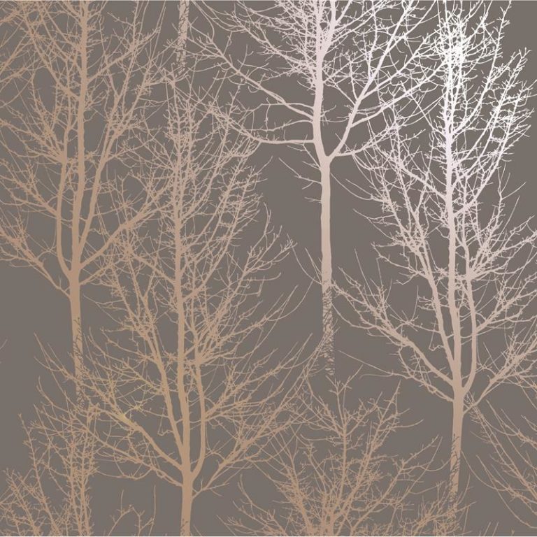 Ambadecor | Vinilos | Fotomurales | Papel pintado gris y cobre ramas-