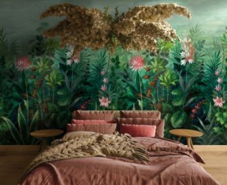 Mural Arboretum Primavera Green | Ambadecor | vinilos decorativos