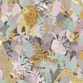 Papel Pintado Animal Kingdom Pink | Ambadecor | vinilos decorativos