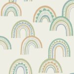 Papel Pintado Boho Rainbow Green