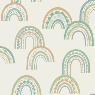 Papel Pintado Boho Rainbow Green | Ambadecor | vinilos decorativos