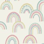 Papel Pintado Boho Rainbow Pink