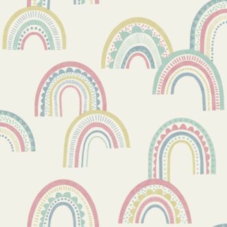 Papel Pintado Boho Rainbow Pink | Ambadecor | vinilos decorativos