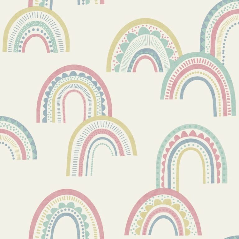 Papel Pintado Boho Rainbow Pink | Ambadecor | vinilos decorativos