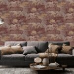 Papel Pintado Elgon Burgundy 91422