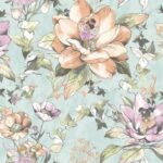 Papel Pintado Floral Fairies teal