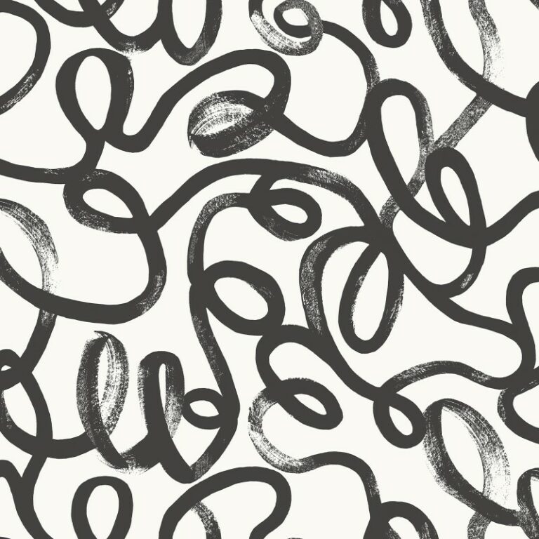 Papel Pintado Squiggle Black and White | Ambadecor | vinilos decorativos