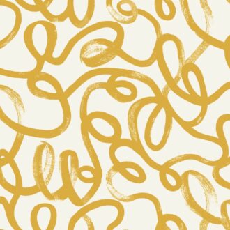 Papel Pintado Squiggle Ochre | Ambadecor | vinilos decorativos